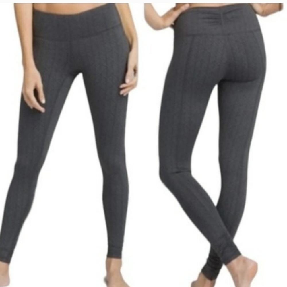 Prana Misty Jacquard Patterned Mid-Rise Leggings Medium